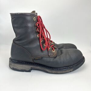 ARIAT Workhog 8" Work Boots Mens Sz 11 D Brown Leather Waterproof Composite Toe